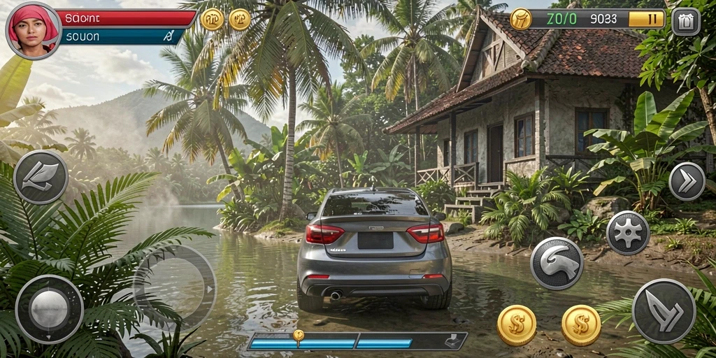 Tantangan seru di setiap level permainan.