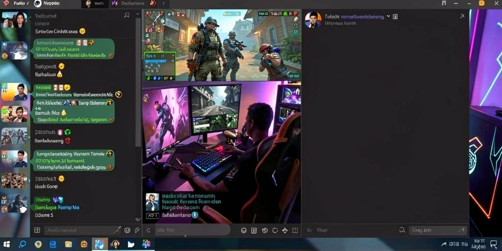 Screenshot menampilkan kebun yang indah.